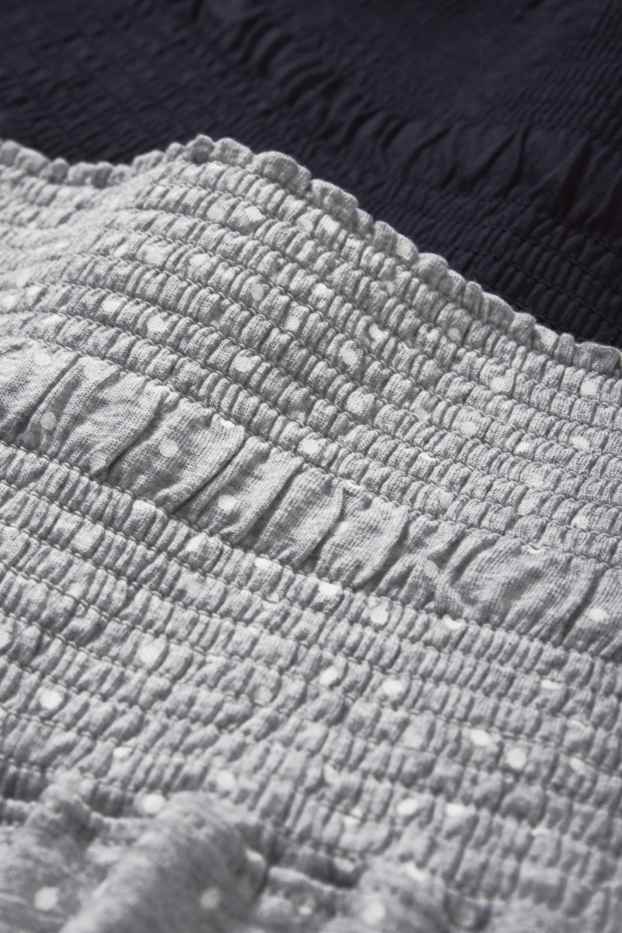 Femmes - Lot de 2 - pantalon et short et de pyjama de grossesse - gris clair chiné