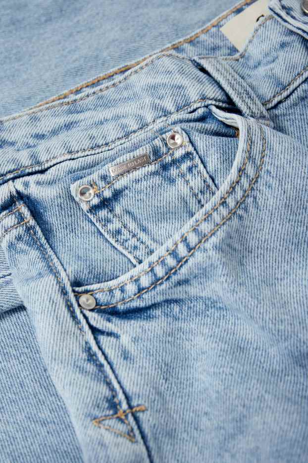 Dames - Wide leg jeans - high waist - jeanslichtblauw