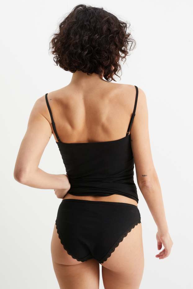 Women - Multipack of 4 - briefs - black