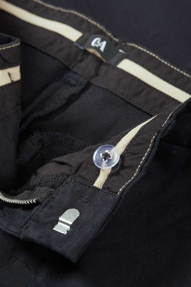 Damen - Chino - Mid Waist - Tapered Fit - schwarz