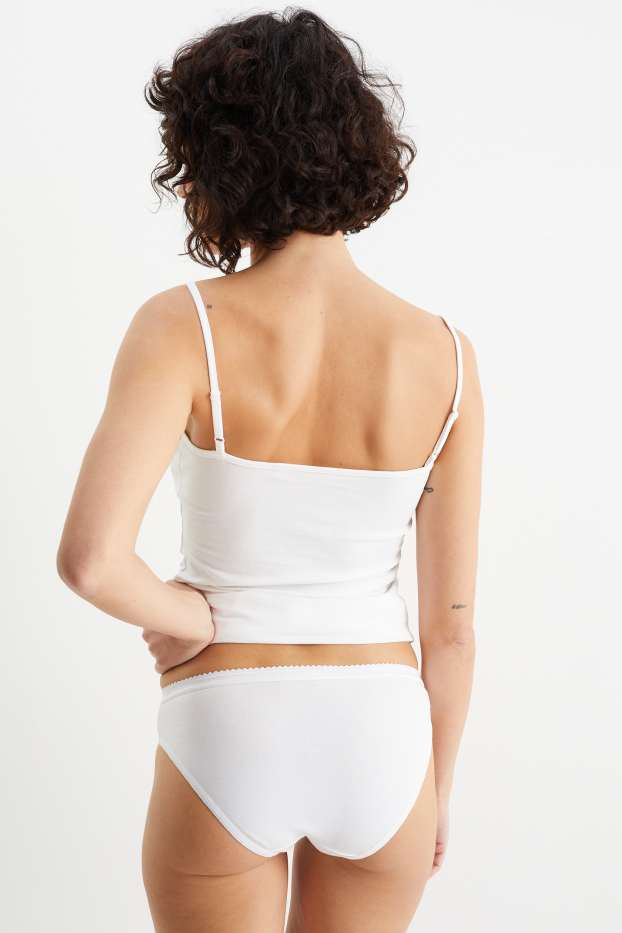 Women - Multipack of 4 - briefs - white / black