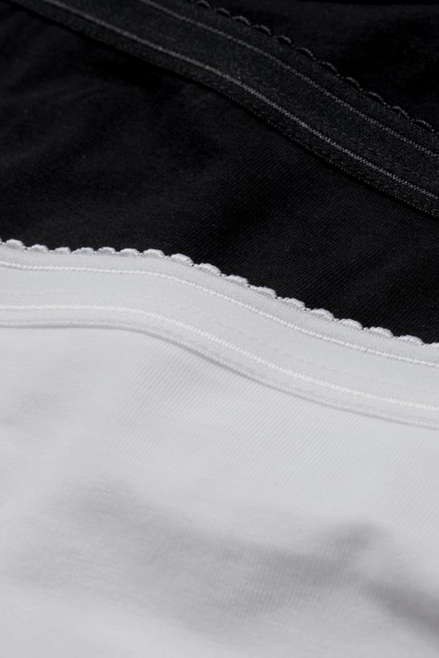 Women - Multipack of 4 - briefs - white / black