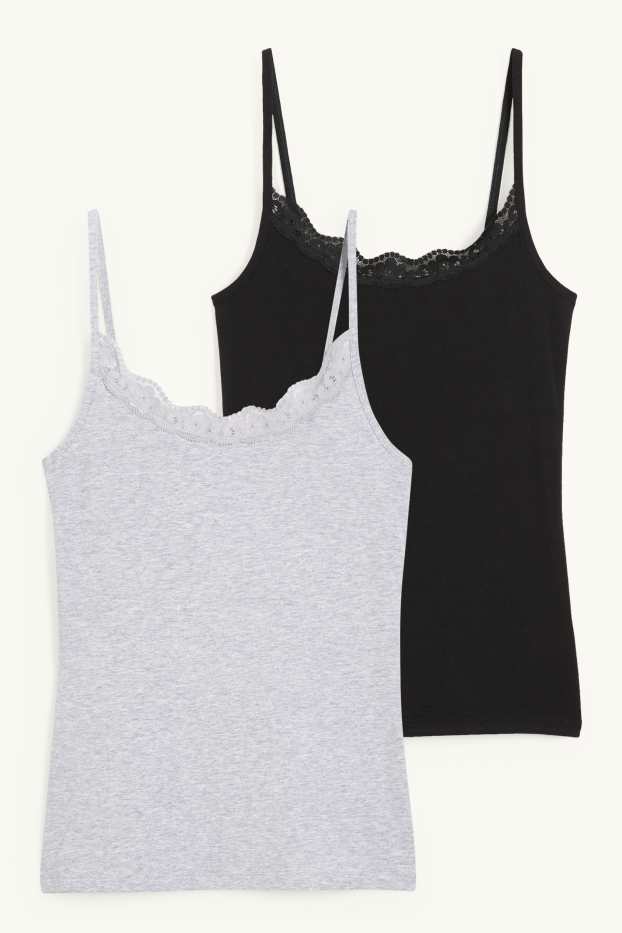 Femmes - Lot de 2 - caracos - noir / gris