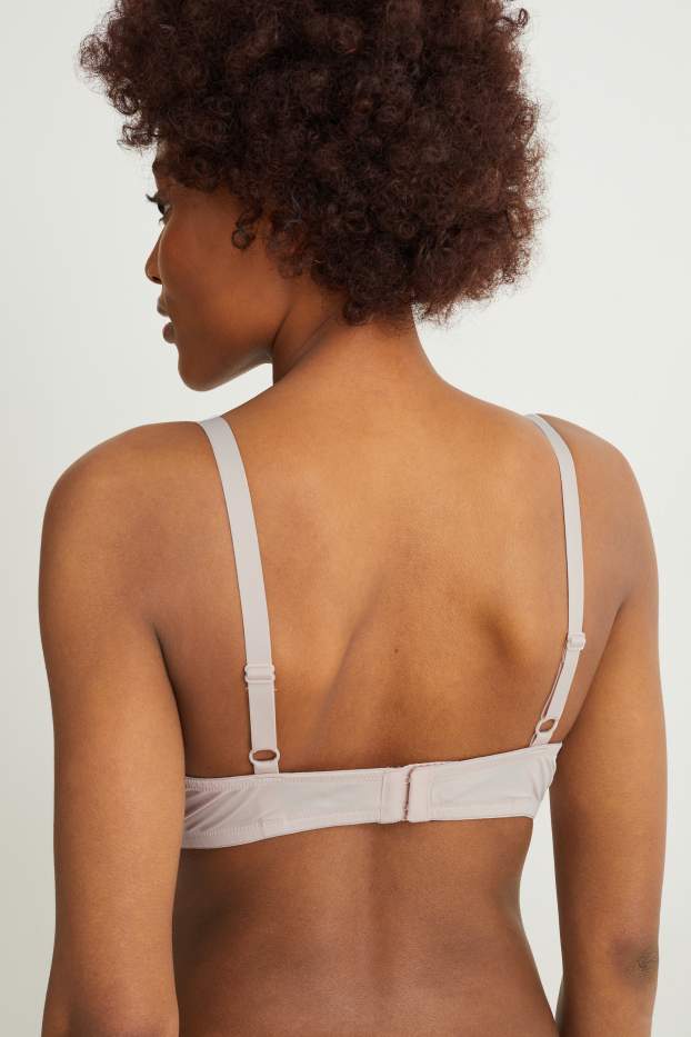 Femmes - Lot de 2 - soutiens-gorge à armature - FULL COVERAGE - ampliformes - marron / blanc crème