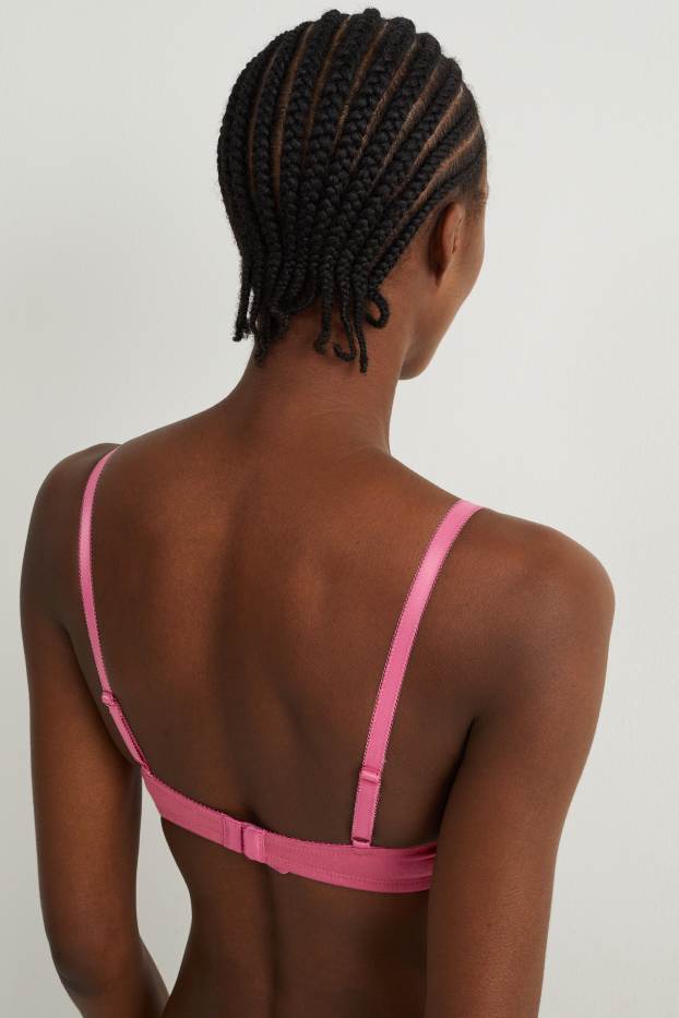 Dona - Paquet de 2 - sostenidors sense cèrcol - enconxats - negre/rosa