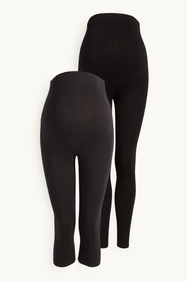 Femmes - Lot de 2 - legging et legging capri de grossesse - noir