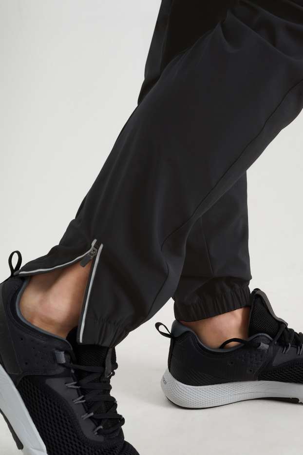 Hommes - Pantalon de sport - 4 Way Stretch - Flex - noir