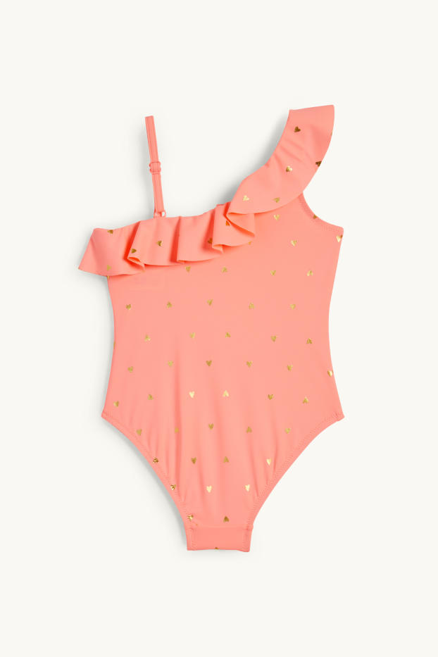 Enfants filles - Cœur - maillot de bain - LYCRA® XTRA LIFE™ - orange