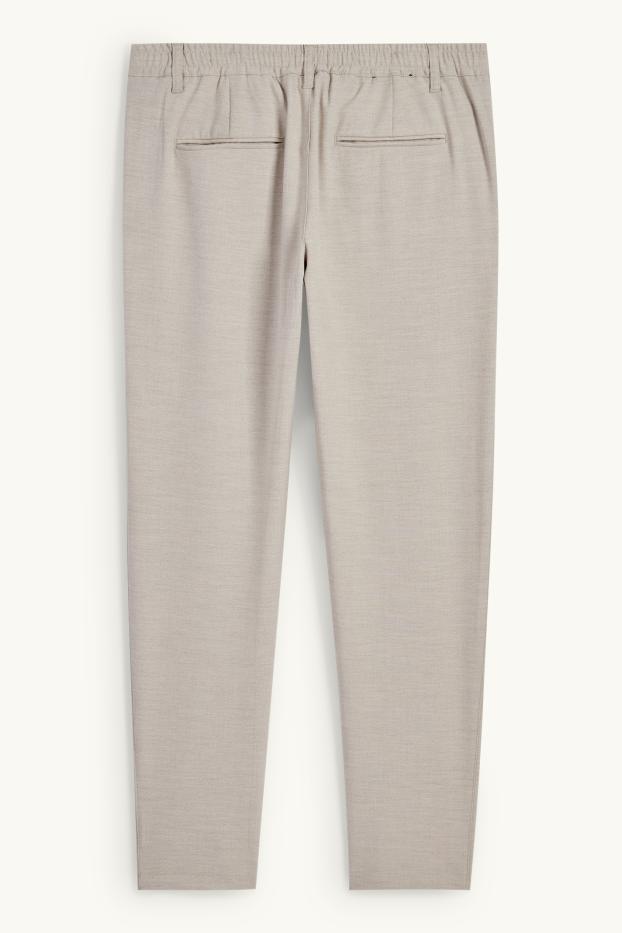 Heren - Chino - tapered fit - licht beige