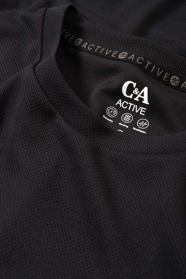 Herren - Sport-Shirt - Regular Fit - schwarz