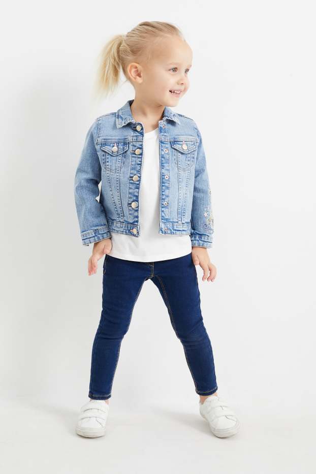 Enfants filles - Lot de 2 - jegging jeans - jean bleu foncé