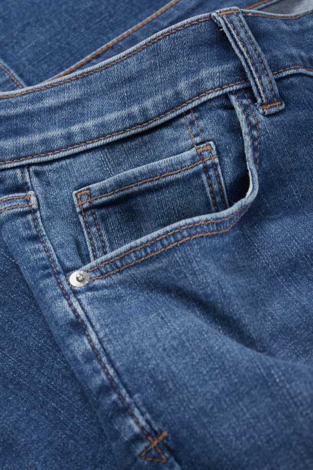 Damen - Capri Jeans - Mid Waist - Slim Fit - jeansblau