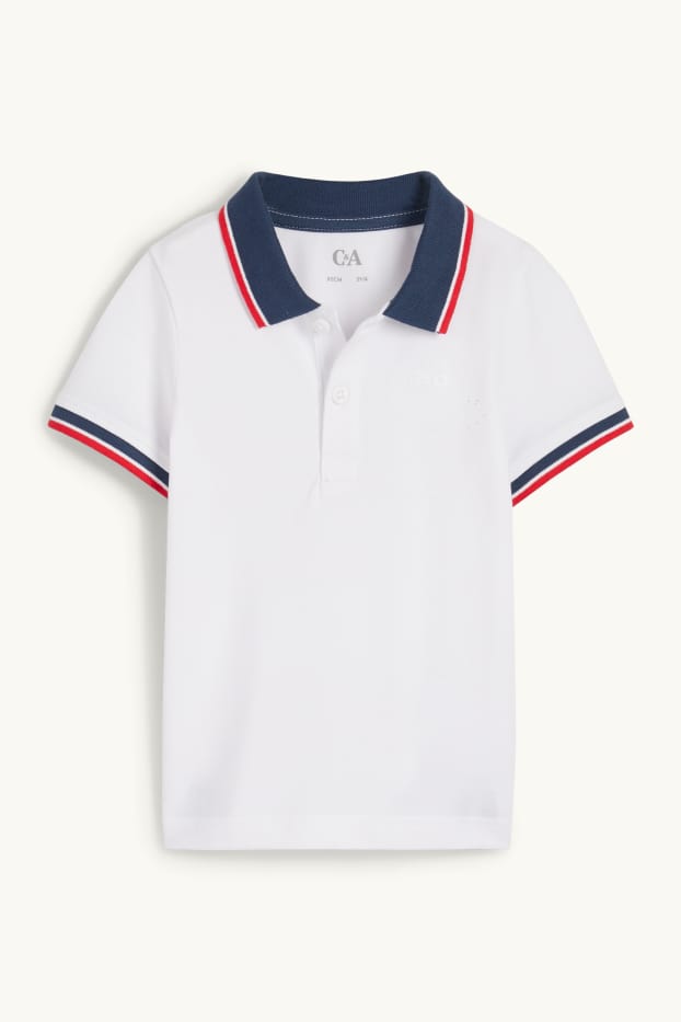 Children Boys - Tractor - polo shirt - white