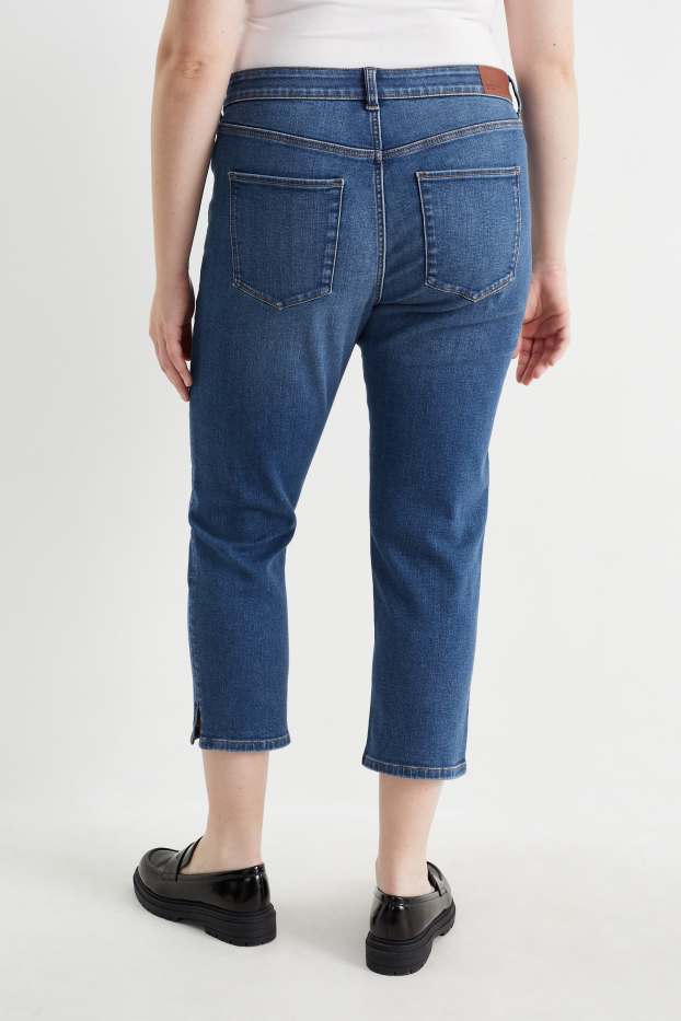 Damen - Capri Jeans - Mid Waist - Slim Fit - jeansblau