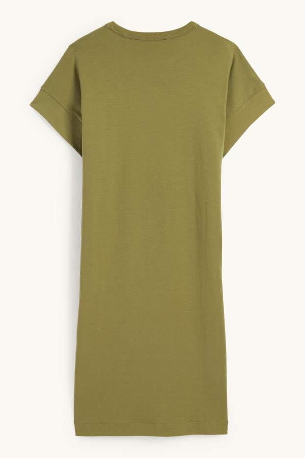 Donna - Vestito a t-shirt basic - verde