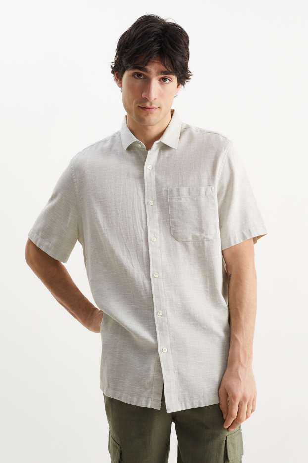 Men - Shirt - regular fit - Kent collar - mint green