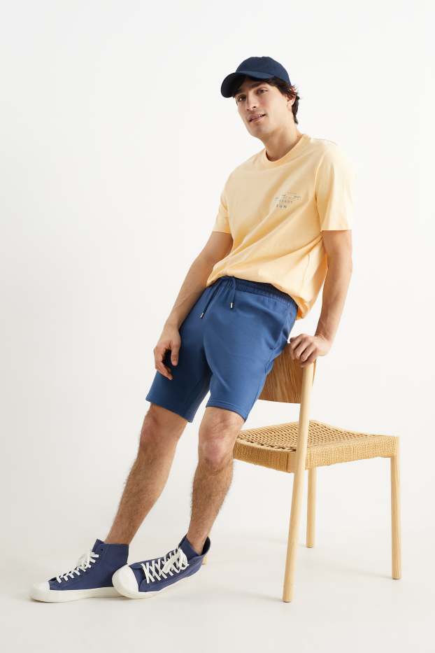 Heren - Sweatshorts - donkerblauw