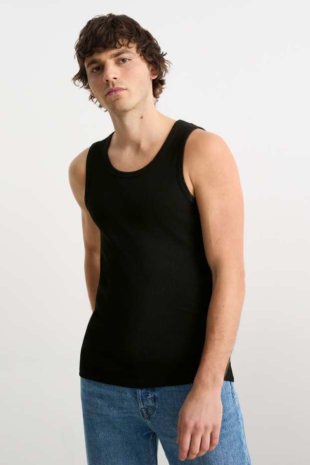 Heren - Tanktop - zwart