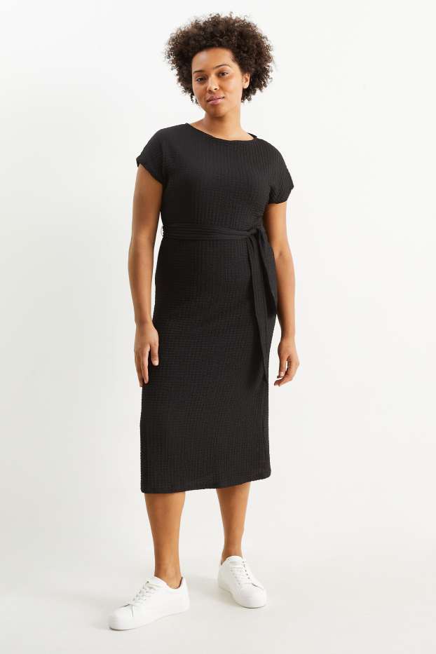 Femei - Rochie-tricou - negru