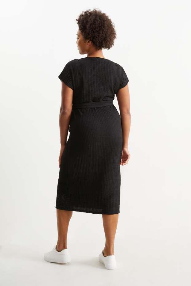 Femei - Rochie-tricou - negru