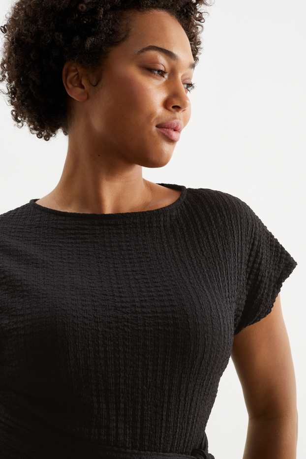 Femei - Rochie-tricou - negru