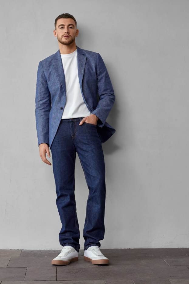 Hommes - Straight jean - jean bleu foncé