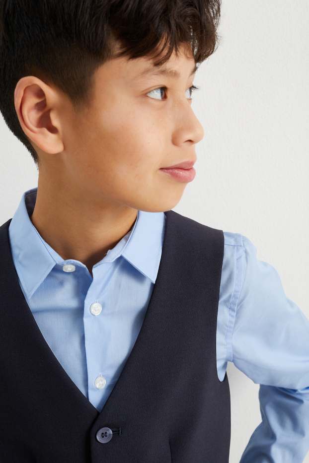 Kinderen: jongens - Gilet uit het combi-systeem - stretch - LYCRA® - donkerblauw