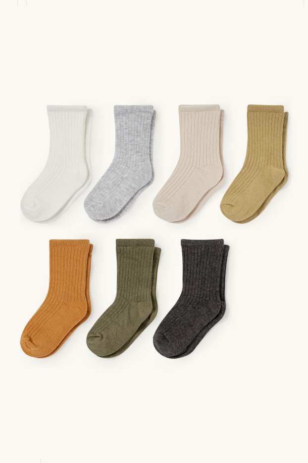 Bébés garçons - Lot de 7 paires - chaussettes bébé - vert foncé