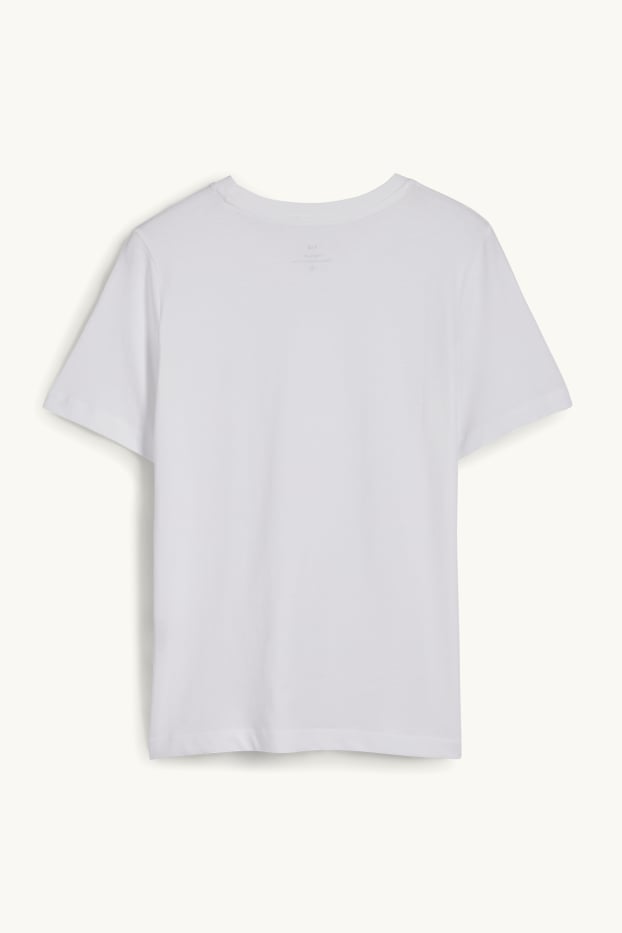 Damen - Basic-T-Shirt - weiß