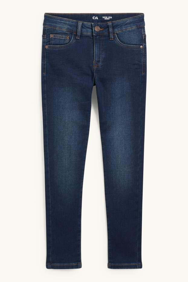 Kinderen: jongens - Skinny jeans - jog denim - jeansdonkerblauw
