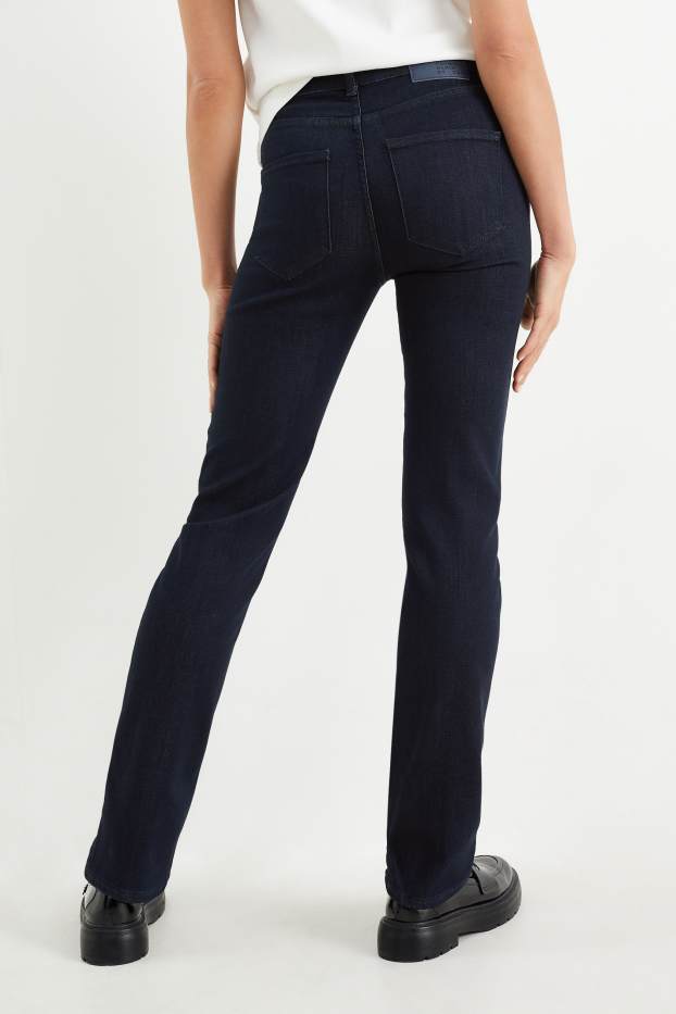 Dámské - Premium Denim by C&A - straight jeans - mid waist - LYCRA® - džíny - tmavomodré