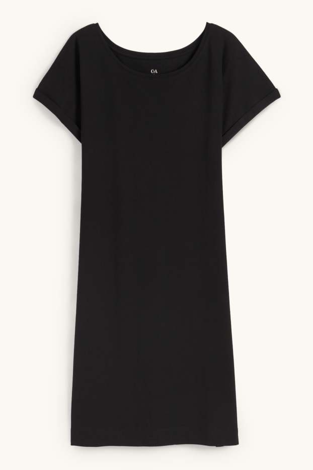 Dona - Vestit bàsic estil samarreta - negre