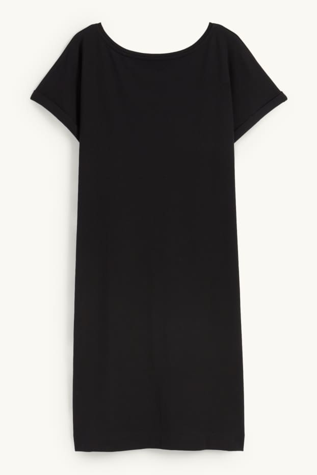 Dona - Vestit bàsic estil samarreta - negre