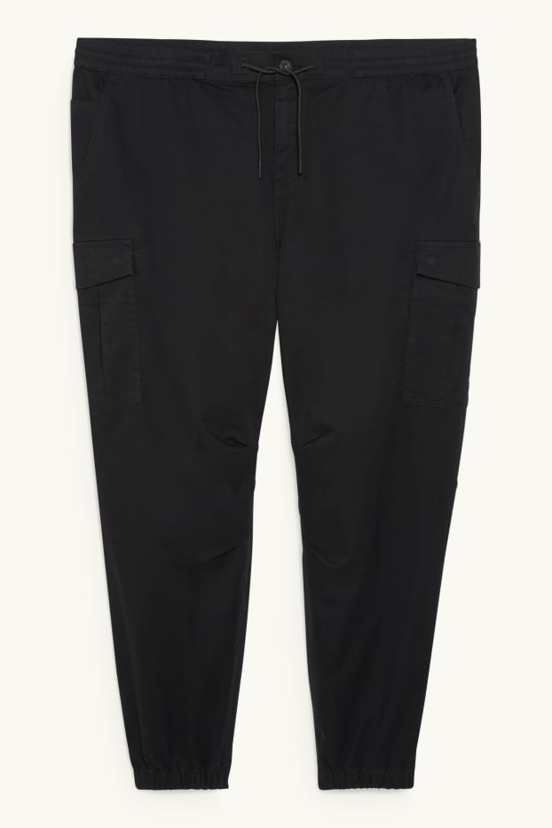 Herren - Cargohose - Tapered Fit - LYCRA® - schwarz