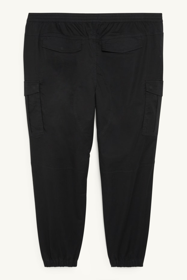 Herren - Cargohose - Tapered Fit - LYCRA® - schwarz