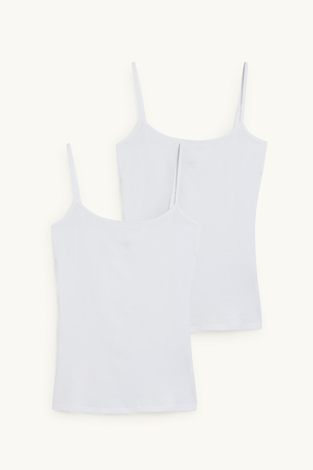 Women - Multipack of 2 - basic top - white / white