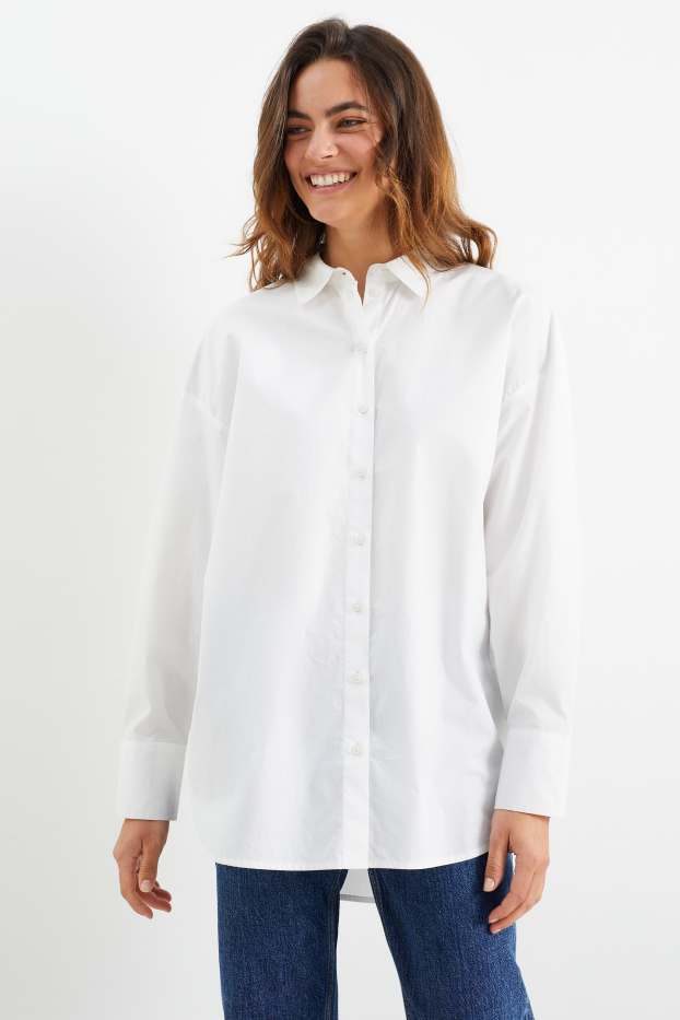 Damen - Bluse - weiß