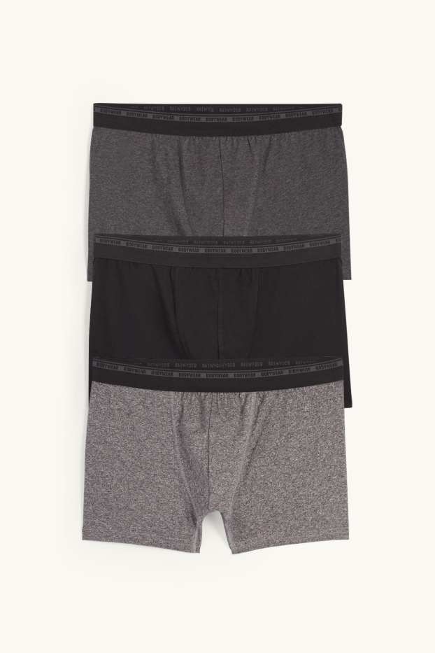 Men - Multipack of 3 - trunks  - black