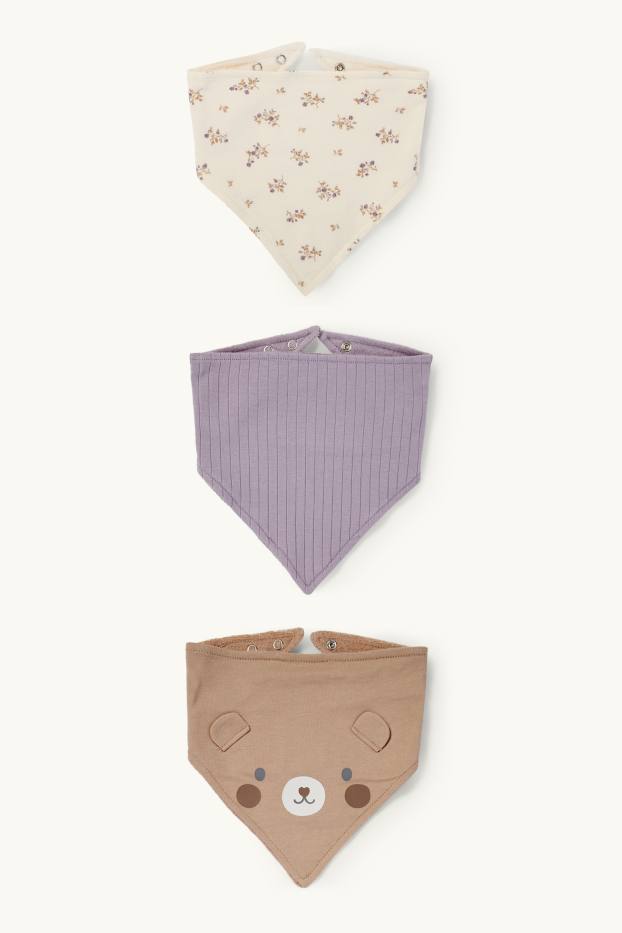 Nadó nen - Paquet de 3 - ossets - pitet bandana per a nadó - violeta clar
