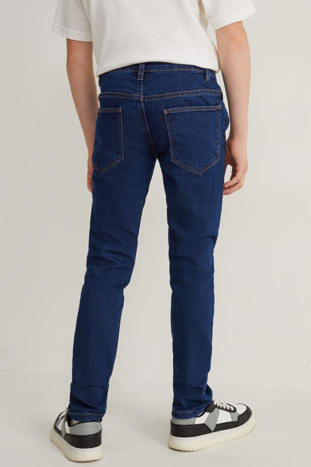Kinderen: jongens - Set van 2 - skinny jeans - jeansdonkerblauw