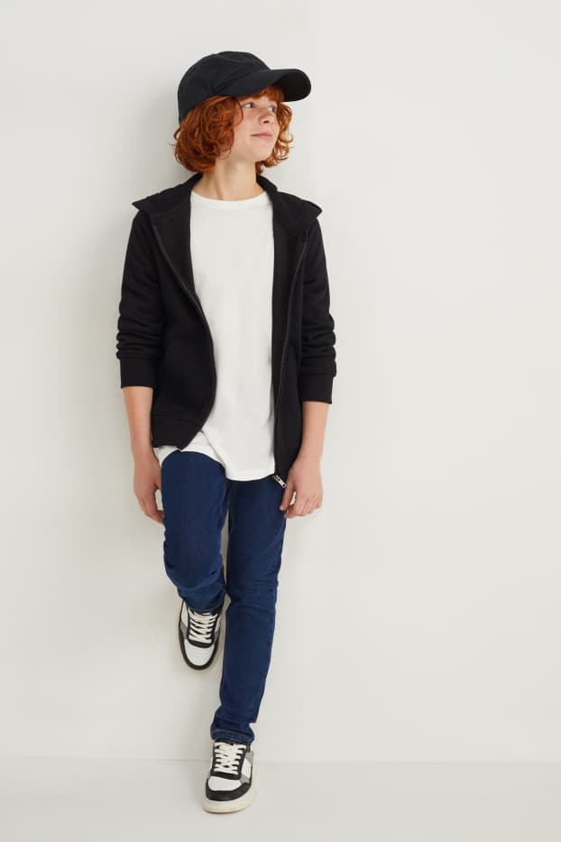 Kinderen: jongens - Set van 2 - skinny jeans - jeansdonkerblauw