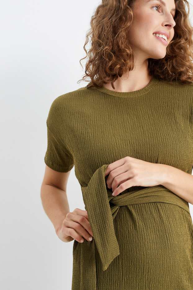 Femmes - Robe de grossesse - vert foncé