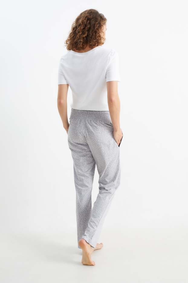 Donna - Pantaloni pigiama premaman - a pois - grigio