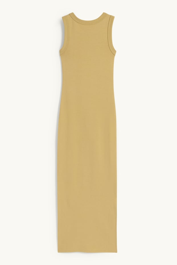 Femmes - Robe moulante - jaune moutarde