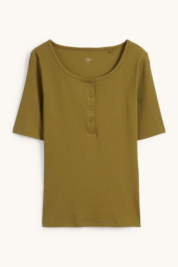 Femei - Tricou basic - kaki