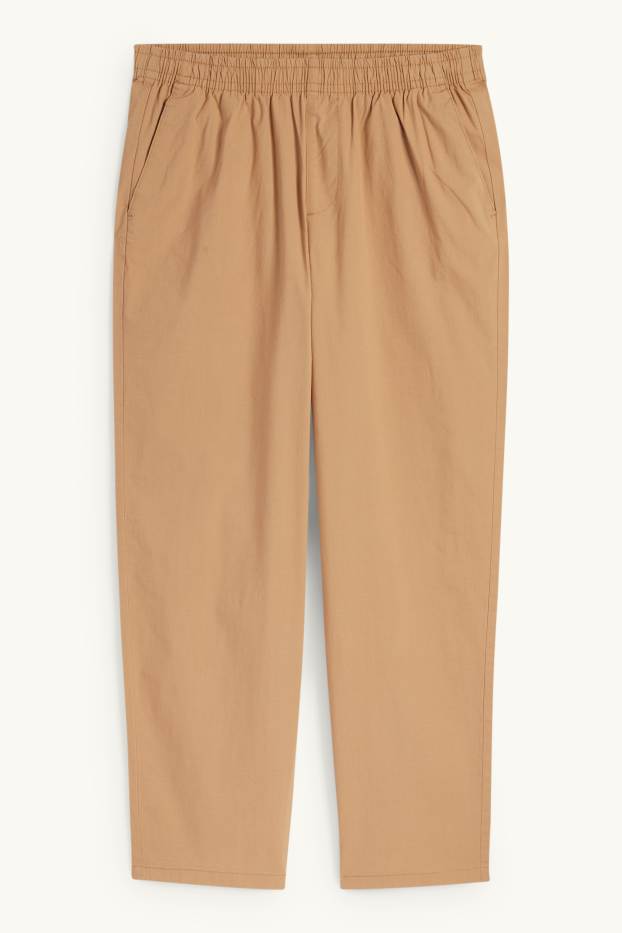 Pánské - Kalhoty chino - tapered fit - béžová
