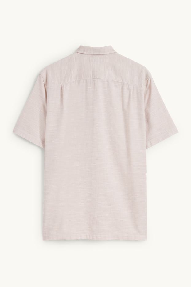 Men - Shirt - regular fit - Kent collar - light beige