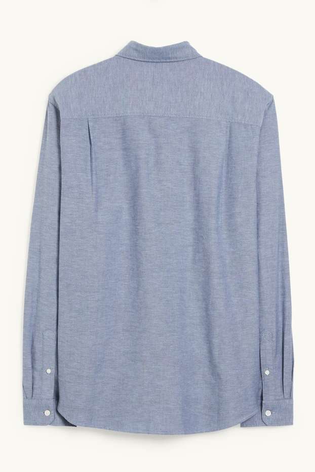 Pánské - Oxfordská košile - regular fit - button-down - modrá