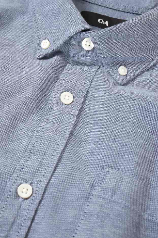 Pánské - Oxfordská košile - regular fit - button-down - modrá