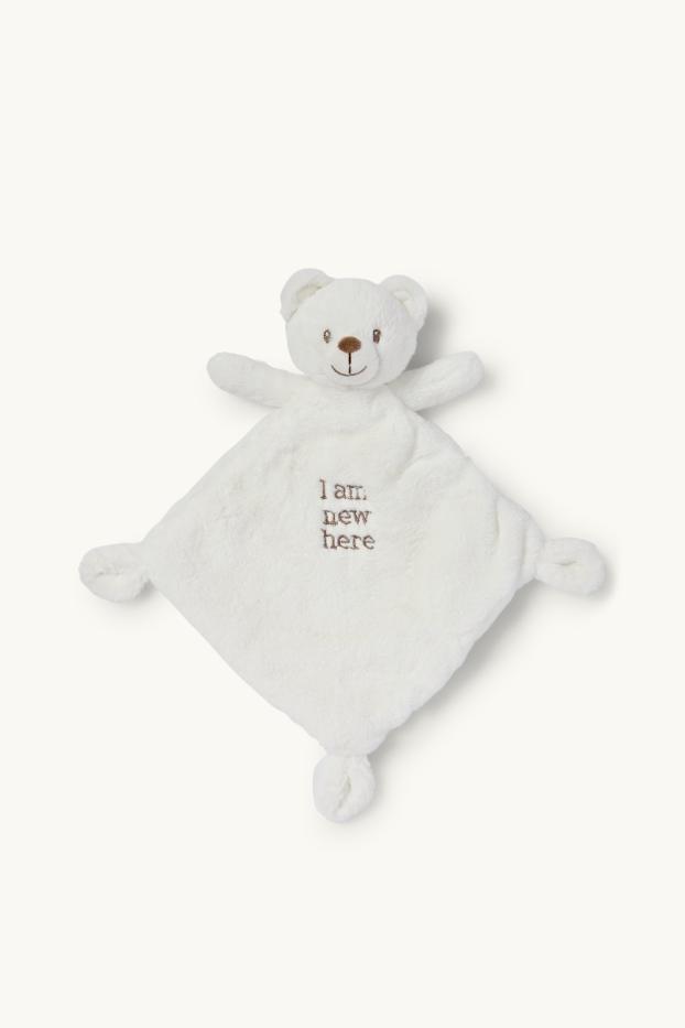 Unisexe - Ourson - doudou bébé - blanc